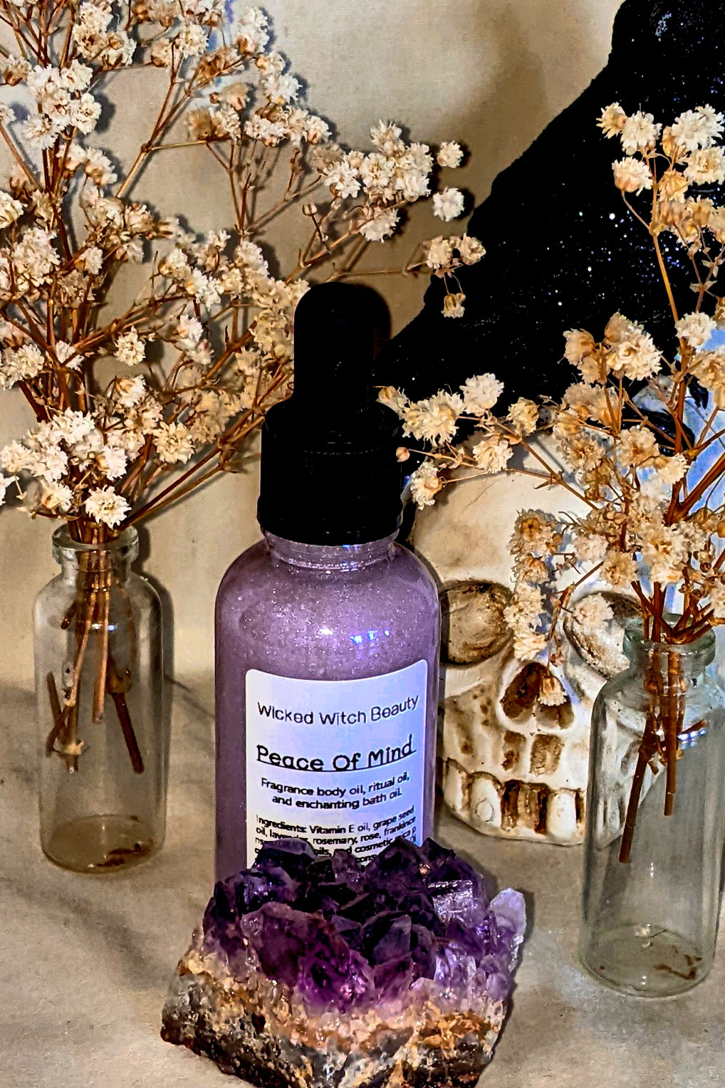 Enchanting fragrance oil: Peace of mind.