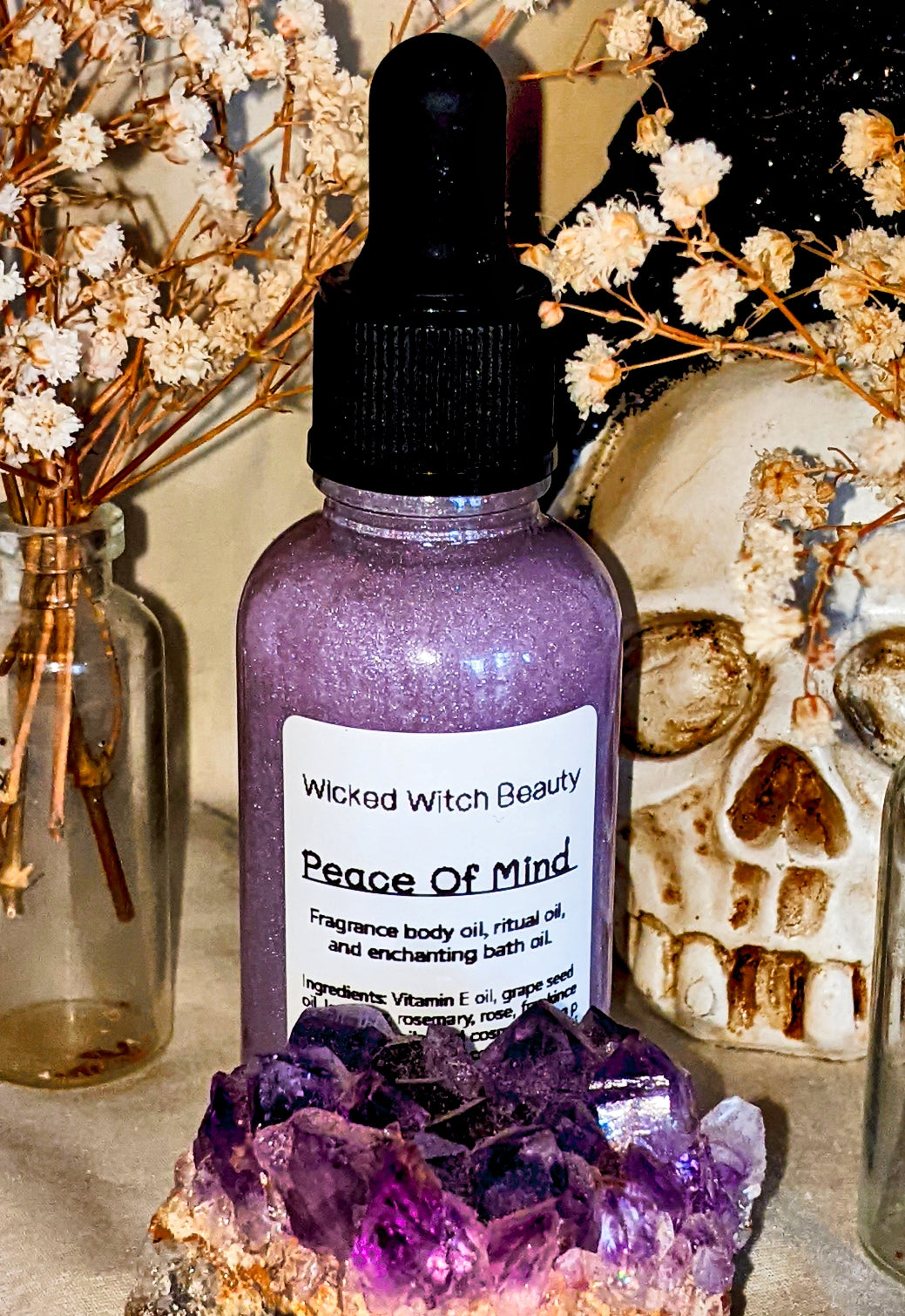 Enchanting fragrance oil: Peace of mind.